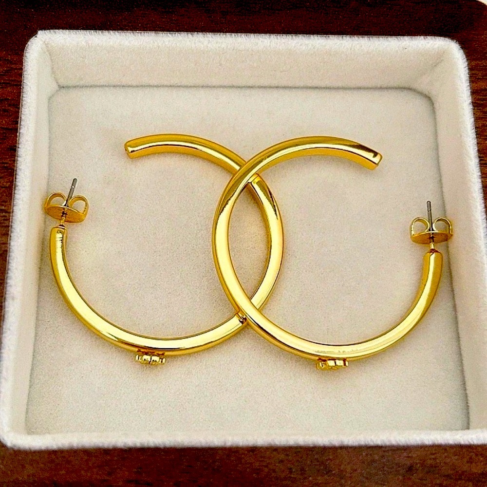 2026 Tory Burch Gold Hoop Earrings